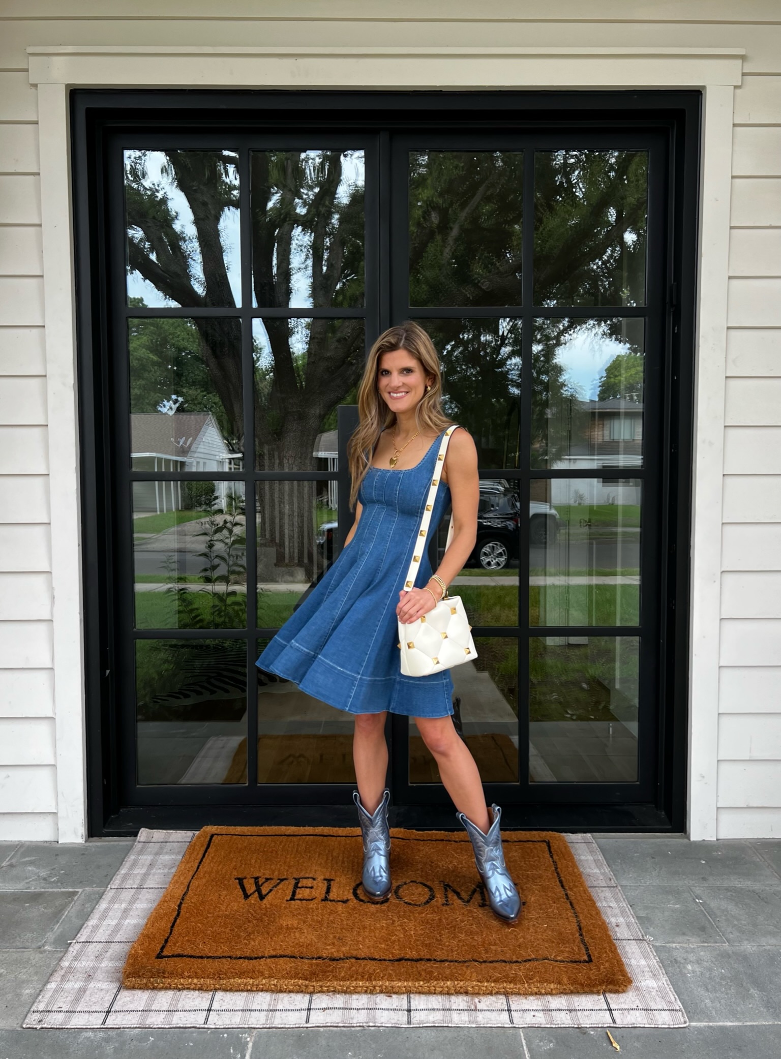 brighton butler denim mini dress