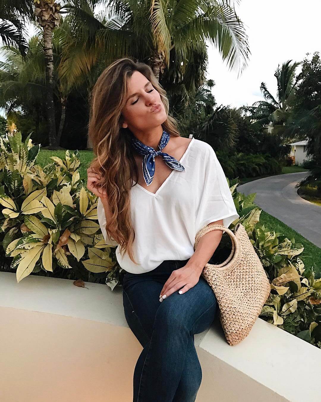 The perfect body suit, how to wear a neck scarf, dark wash denim jeans