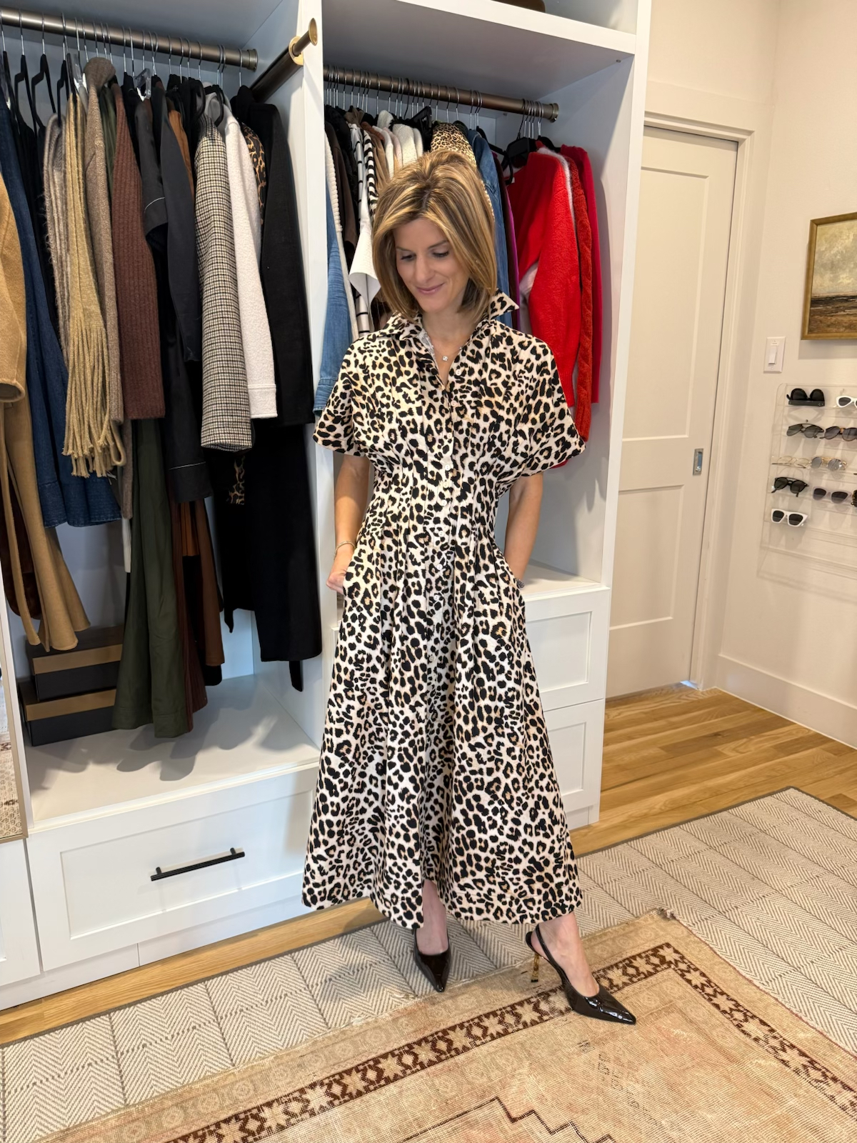 brighton butler anthropologie leopard print dress