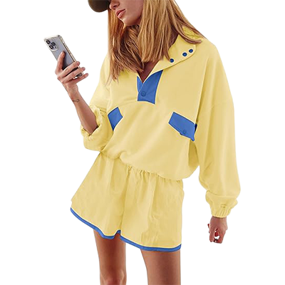 Oversized Color Block Sweatshirt
